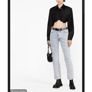 NWT Ksubi Brooklyn Muse Repair Straight-Leg Jean Size 24